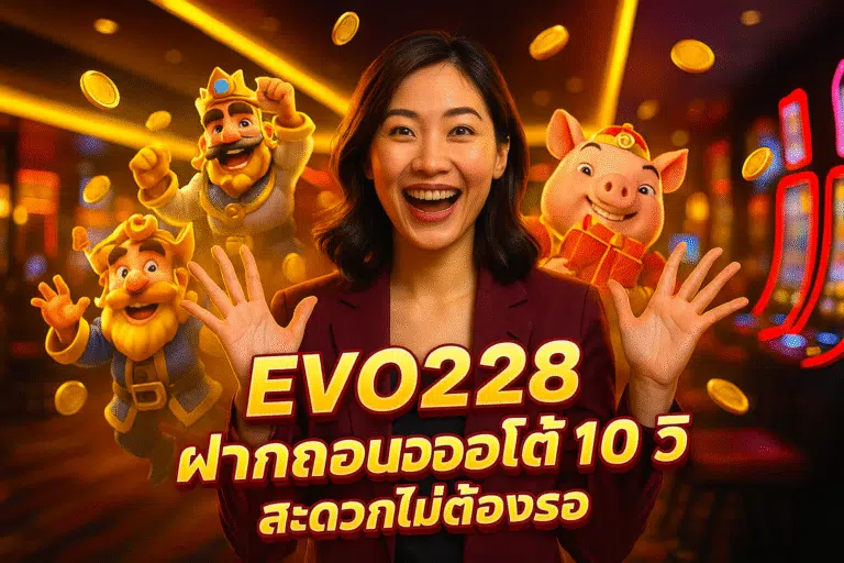 EVO228 ฝากถอนออโต้ 10 วิ สะดวกไม่ต้องรอ