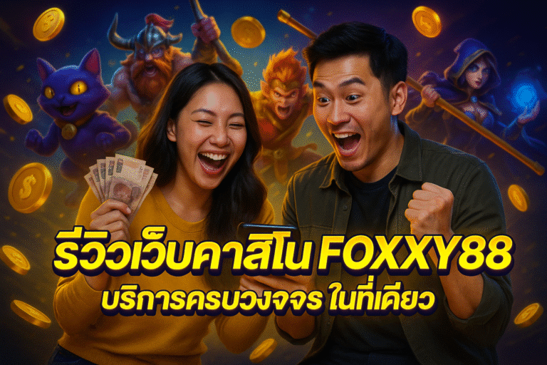 รีวิวเว็บเกมออนไลน์ FOXXY88 | แพลตฟอร์มเกมครบวงจรในที่เดียว